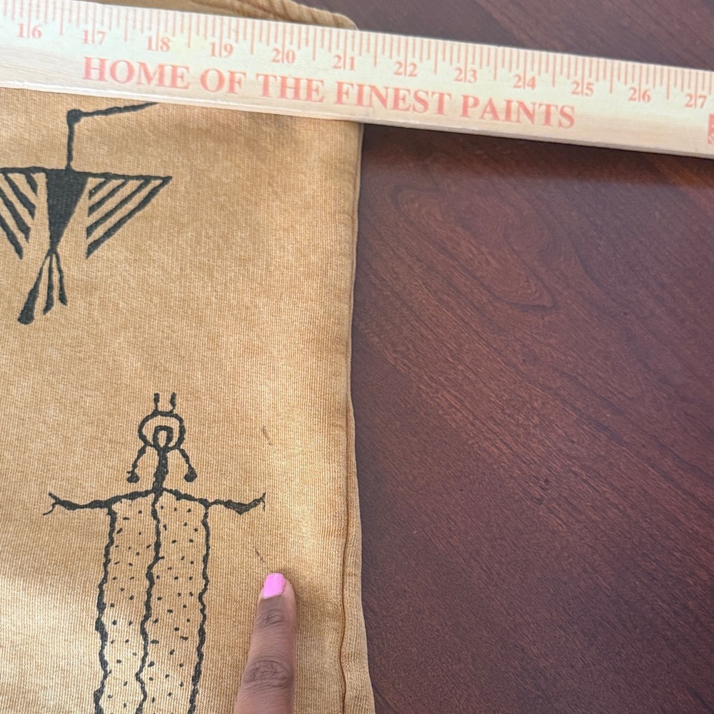 Bfofo vintage unique Tan Vest with Black Tribal Print - Picture 9 of 9